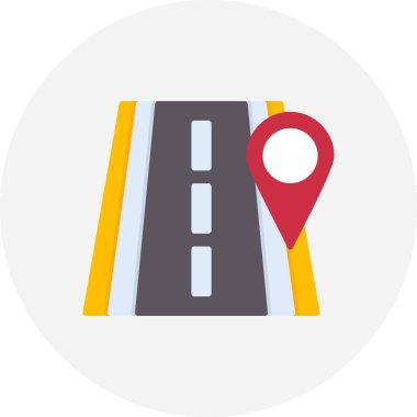 Yol Konumu Yaratıcı Simgeler Tasarımı