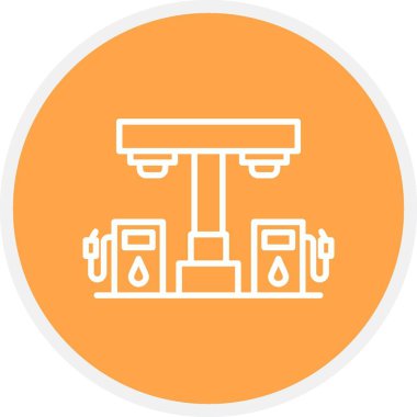 Petrol İstasyonu Yaratıcı Simgeler Tasarımı