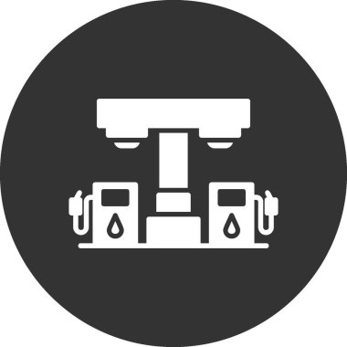 Petrol İstasyonu Yaratıcı Simgeler Tasarımı