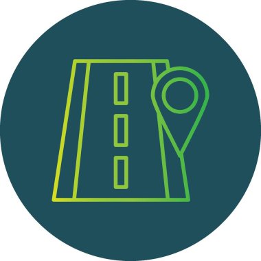 Yol Konumu Yaratıcı Simgeler Tasarımı