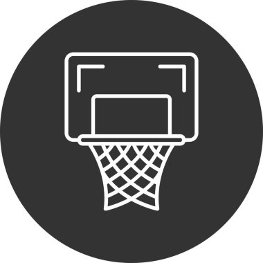 Basketbol Hoop Yaratıcı Simgeler Tasarımı