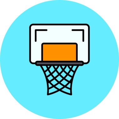 Basketbol Hoop Yaratıcı Simgeler Tasarımı