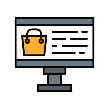 Çevrimiçi Alışveriş Yaratıcı Simgeler Tasarımı