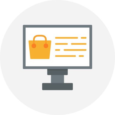 Çevrimiçi Alışveriş Yaratıcı Simgeler Tasarımı