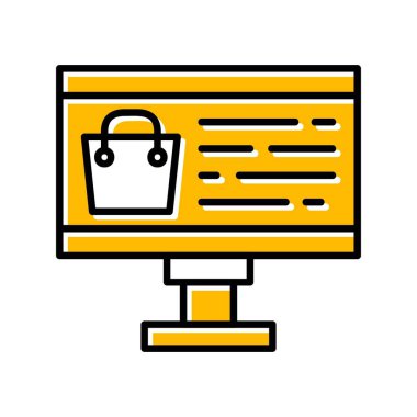 Çevrimiçi Alışveriş Yaratıcı Simgeler Tasarımı