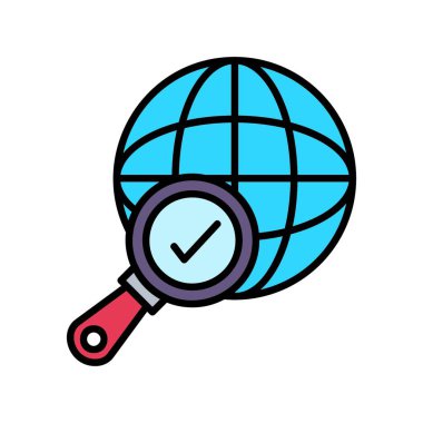 Küresel Araştırma Yaratıcı Simgeleri Tasarımı