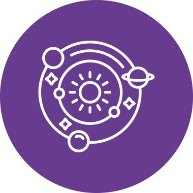 Güneş Sistemi Yaratıcı Simgeler Desig