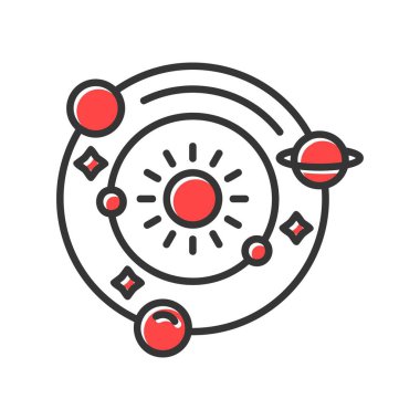 Güneş Sistemi Yaratıcı Simgeler Desig