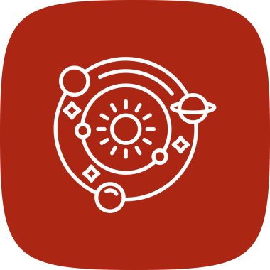 Güneş Sistemi Yaratıcı Simgeler Desig