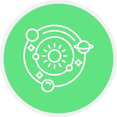 Güneş Sistemi Yaratıcı Simgeler Desig