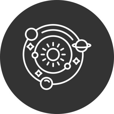 Güneş Sistemi Yaratıcı Simgeler Desig