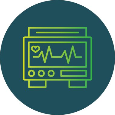 Ekg İzleyici Yaratıcı Simgeler Masası