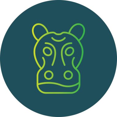 Hippopotamus Creative Icons Desig