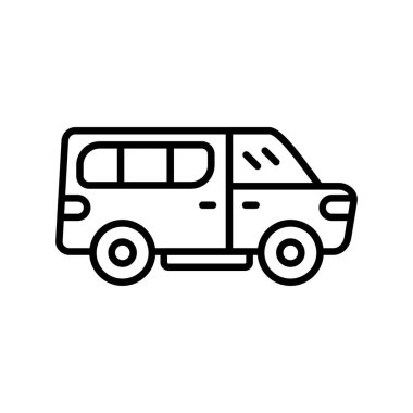 Minivan Car Creative Icons Desig