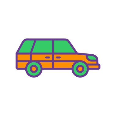 Station Wagon Car Creative Icons Desig