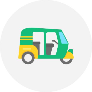 Rickshaw Car Creative Icons Desig