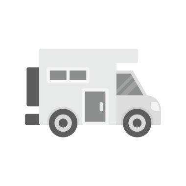 Camper Van Car Creative Icons Desig