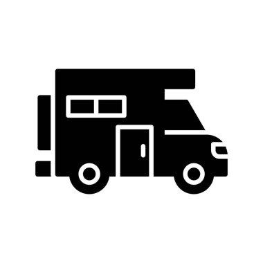 Camper Van Car Creative Icons Desig