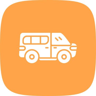 Minivan Car Creative Icons Desig