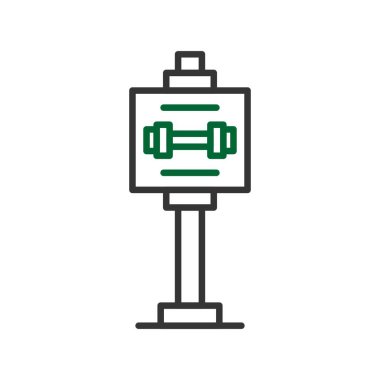 Gym Sign Board Creative Icons Desig