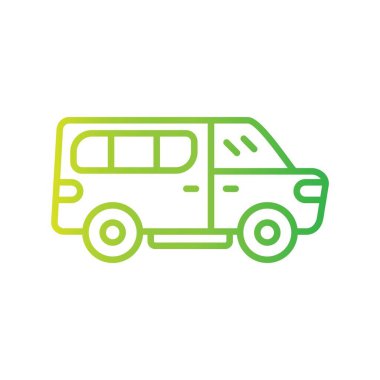 Minivan Car Creative Icons Desig