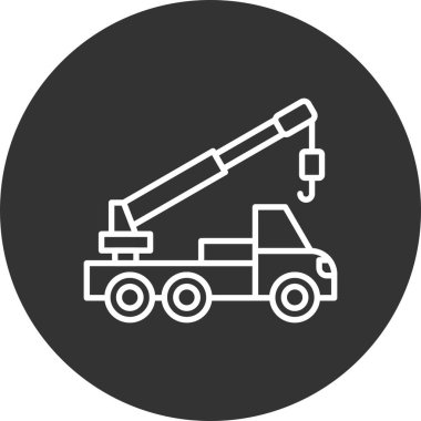 Crane Truck Car Creative Icons Desig