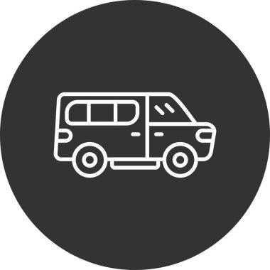 Minivan Car Creative Icons Desig