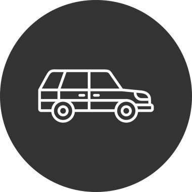 Station Wagon Car Creative Icons Desig