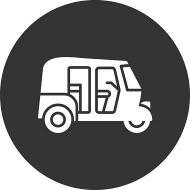 Rickshaw Car Creative Icons Desig
