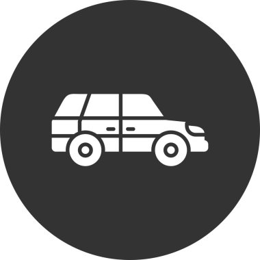 Station Wagon Car Creative Icons Desig