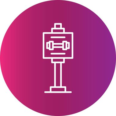 Gym Sign Board Creative Icons Desig