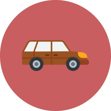 Station Wagon Car Creative Icons Desig