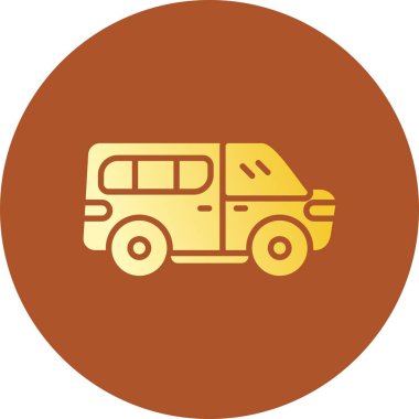 Minivan Car Creative Icons Desig