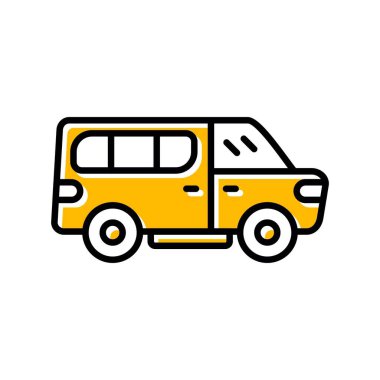 Minivan Car Creative Icons Desig