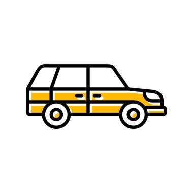 Station Wagon Car Creative Icons Desig