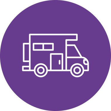 Camper Van Car Creative Icons Desig