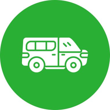 Minivan Car Creative Icons Desig