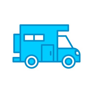 Camper Van Car Creative Icons Desig
