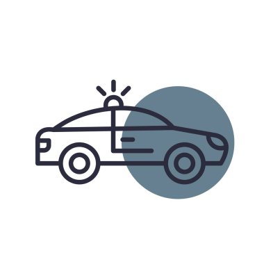 Police Car Creative Icons Desig