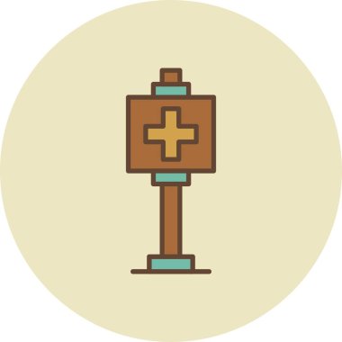 Healthcare Sign Board Creative Icons Desig