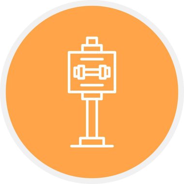 Gym Sign Board Creative Icons Desig