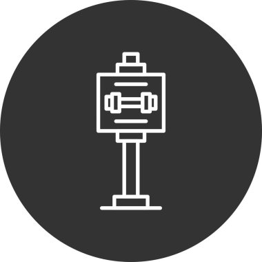 Gym Sign Board Creative Icons Desig