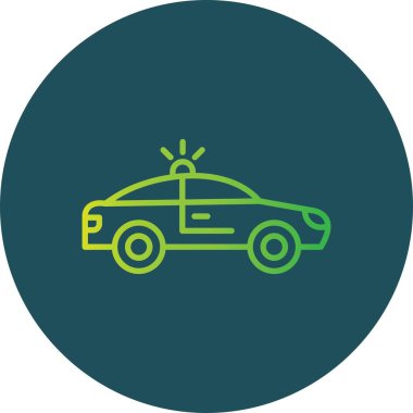 Police Car Creative Icons Desig