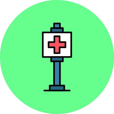 Healthcare Sign Board Creative Icons Desig
