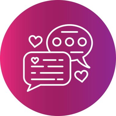 Love Chat Creative Icons Desig