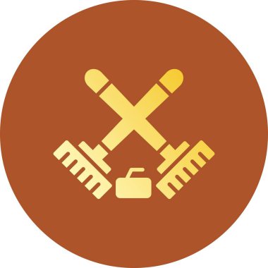 Curling Creative Icons Desig