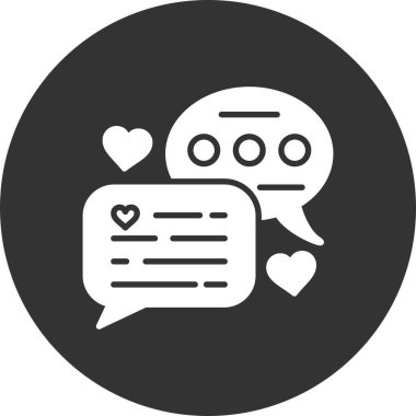 Love Chat Creative Icons Desig