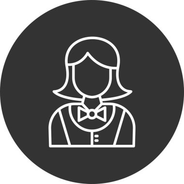  Waitress Creative Icons Desig