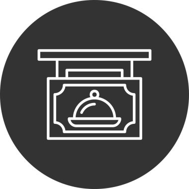 Restaurant Sign Board Creative Icons Desig