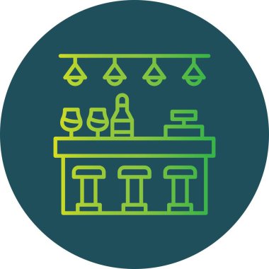 Bar Counter Creative Icons Desig